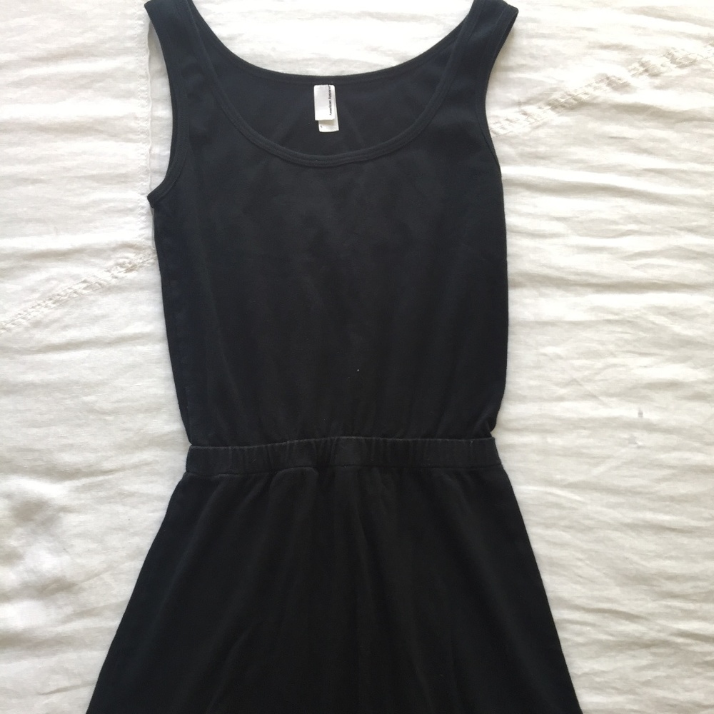 American Apparel Black Cotton Tank Dress S